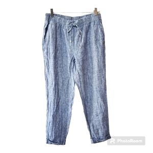 Adrienne Vittadina Womens 100% Linen Pull on Pants. Size S